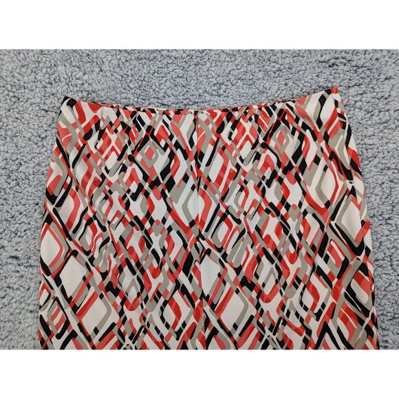Kasper Knee Length Pencil Skirt Womens 10 Colorful Artsy Lightweight Stretch - Picture 6 of 15